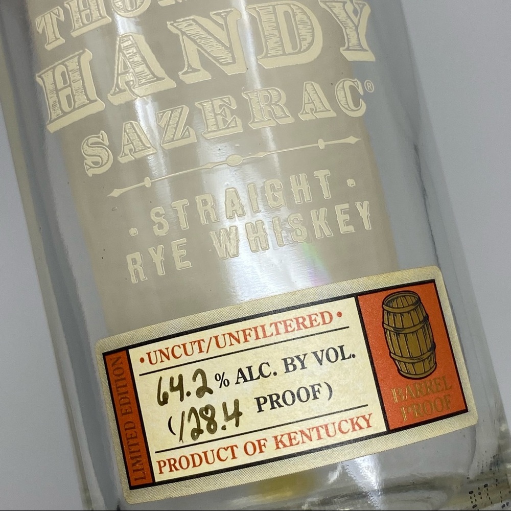 Thomas Handy Sazerac Rye “BTAC” empty bottle